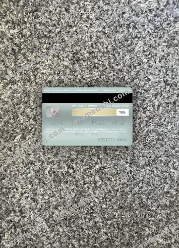 USA University of Southern Indiana bank visa classic card photolook back
